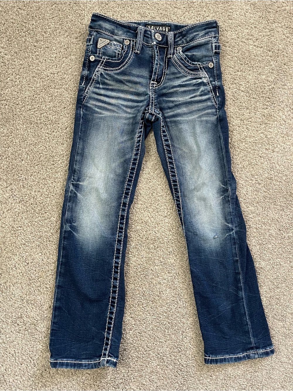 Buckle Kids/ Boys Dark Blue Wash Jeans